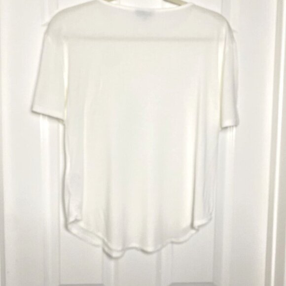 TopShop White Scoop Neck Layering Tee with Pocket Size 8 Classic White - Picture 7 of 10